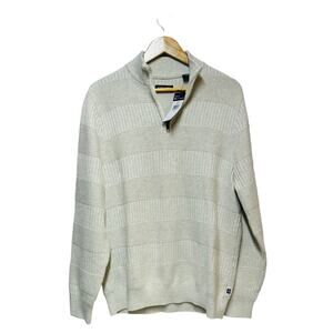 Chaps 1/4 Zip NWT‎ Cream Sweater XLarge 100% Cotton